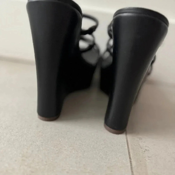 Schultz Carl Strappy platform wedge sandal black size 9.5 - Picture 7 of 12